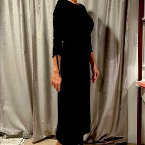 Boss by Hugo Boss Ruched Black Long Sleeve Dress